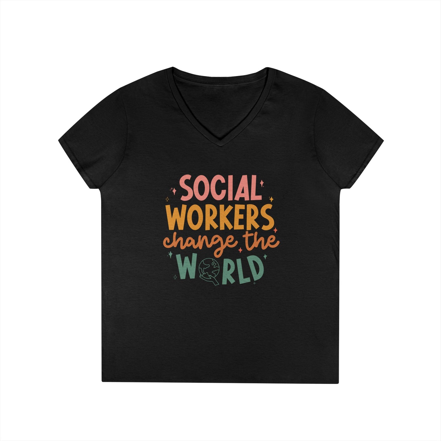 Social Workers Change the World V-Neck Tee
