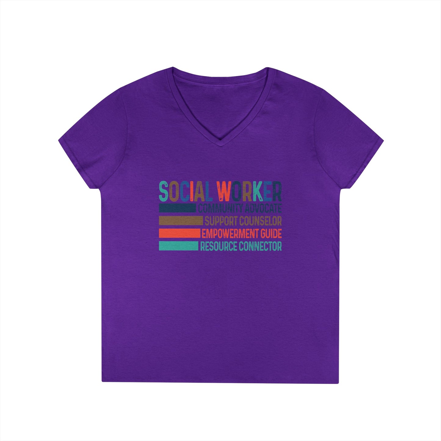 Social Worker V-Neck Tee — Retro & Fun Graphic Shirt