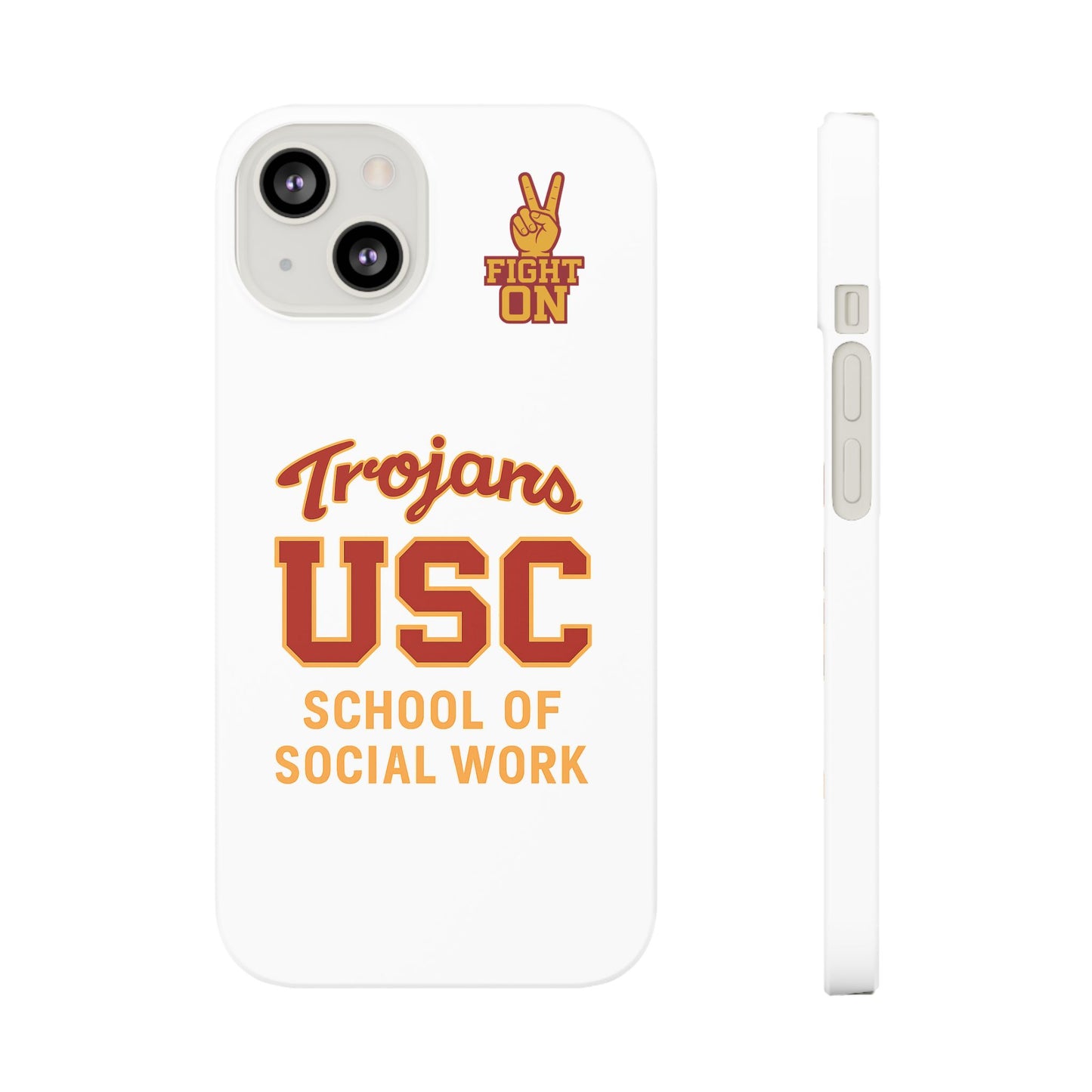 USC Trojans Slim I-Phone Case - School of Social Work (White)