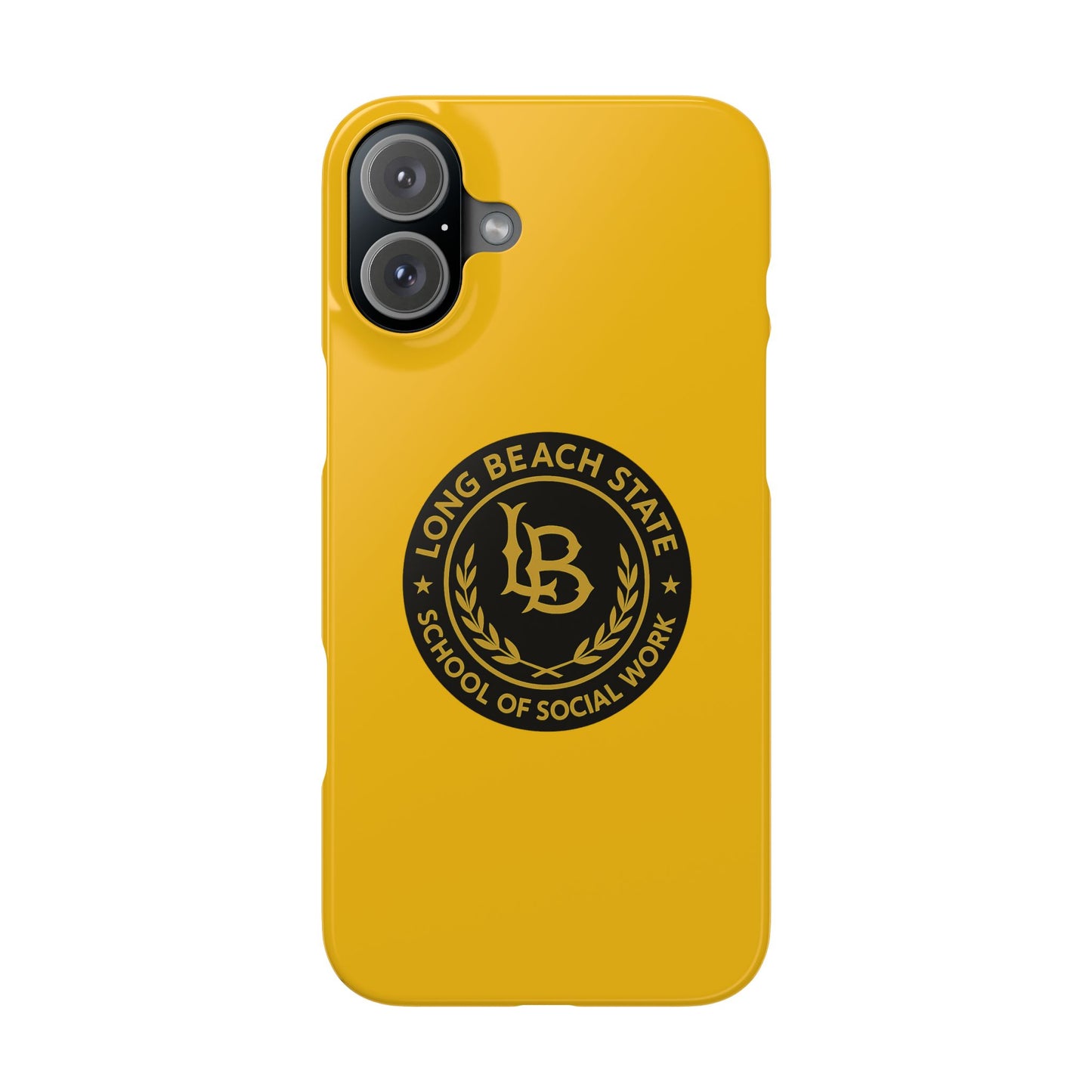 Long Beach State University - Slim I-Phone Case - School of Social Work (Yellow)