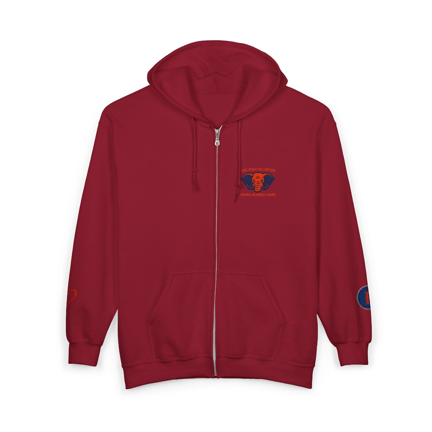 Cal State Fullerton- School of Social Work -Unisex Heavy Blend™ Full Zip Hooded Sweatshirt - Ultimate Comfort for Fans