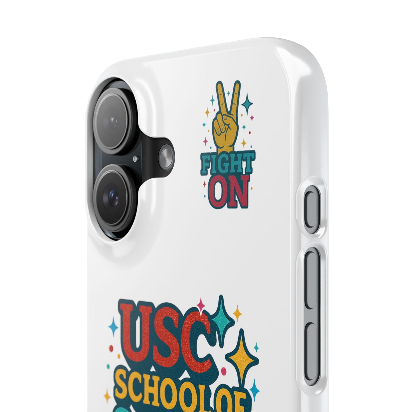 USC Trojans Slim I-Phone Case - School of Social Work - Glitter Style