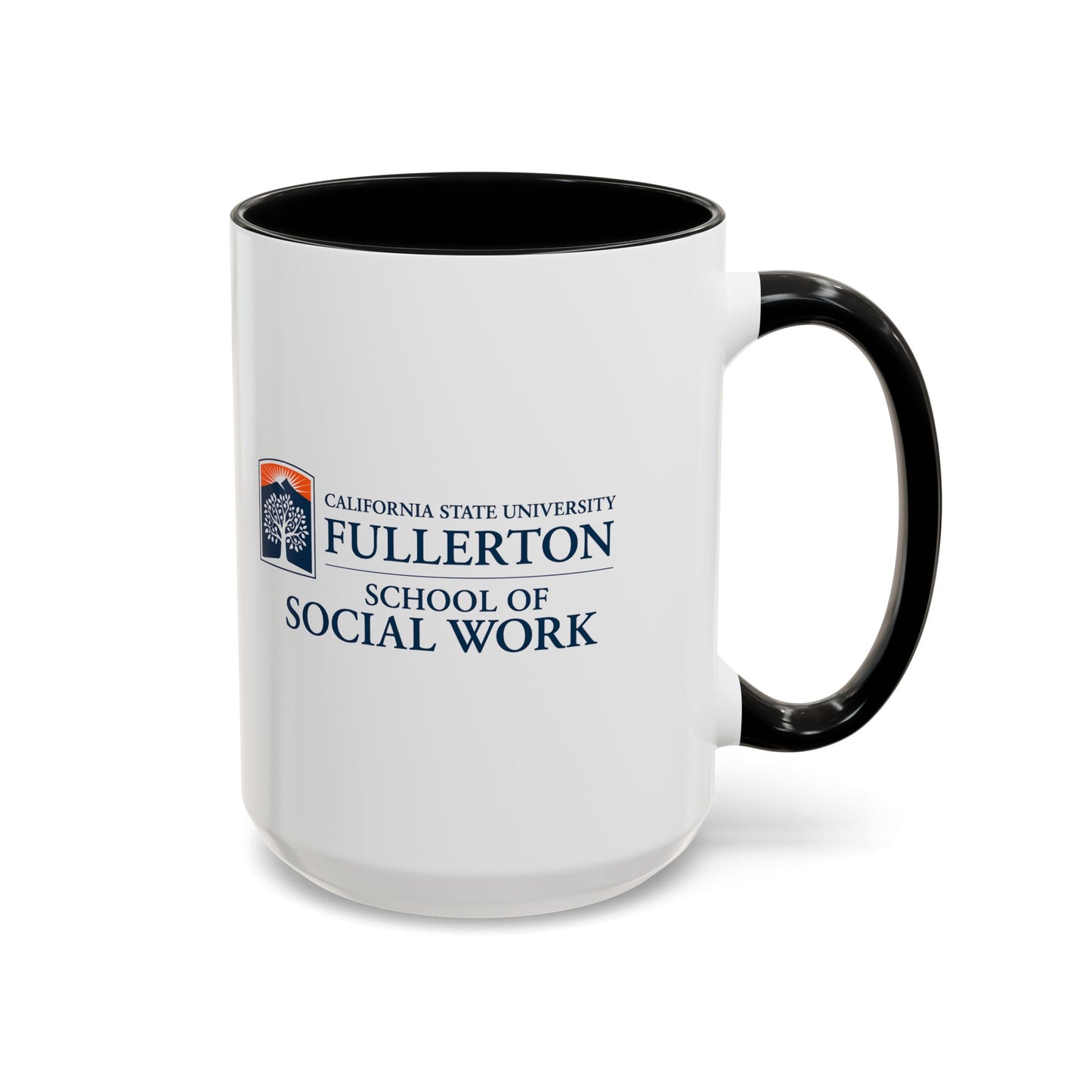 Fullerton School of Social Work Customized Accent Coffee Mug - 15oz