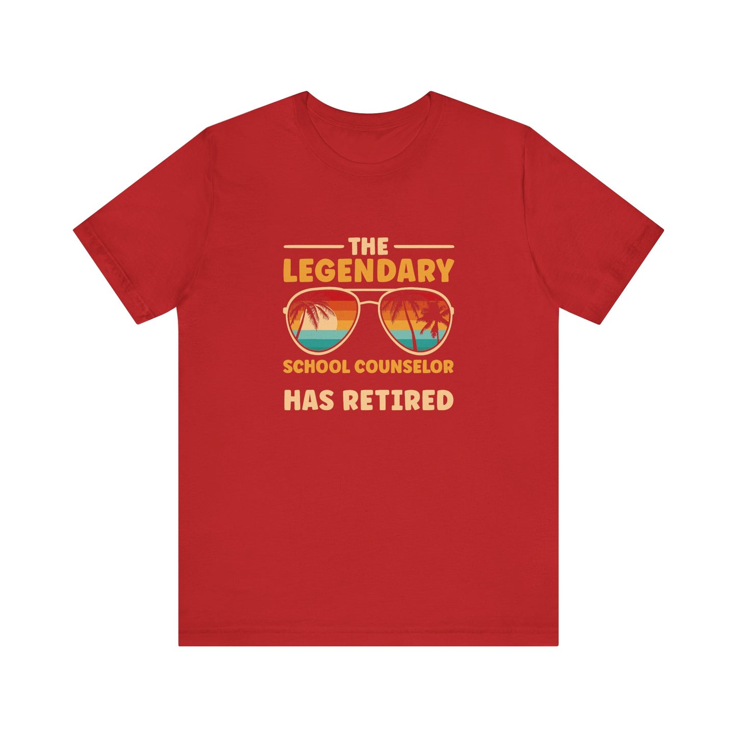 Unisex The Legendary School Counselor Has Retired T-Shirt — Retirement Gift Tee for Counselors