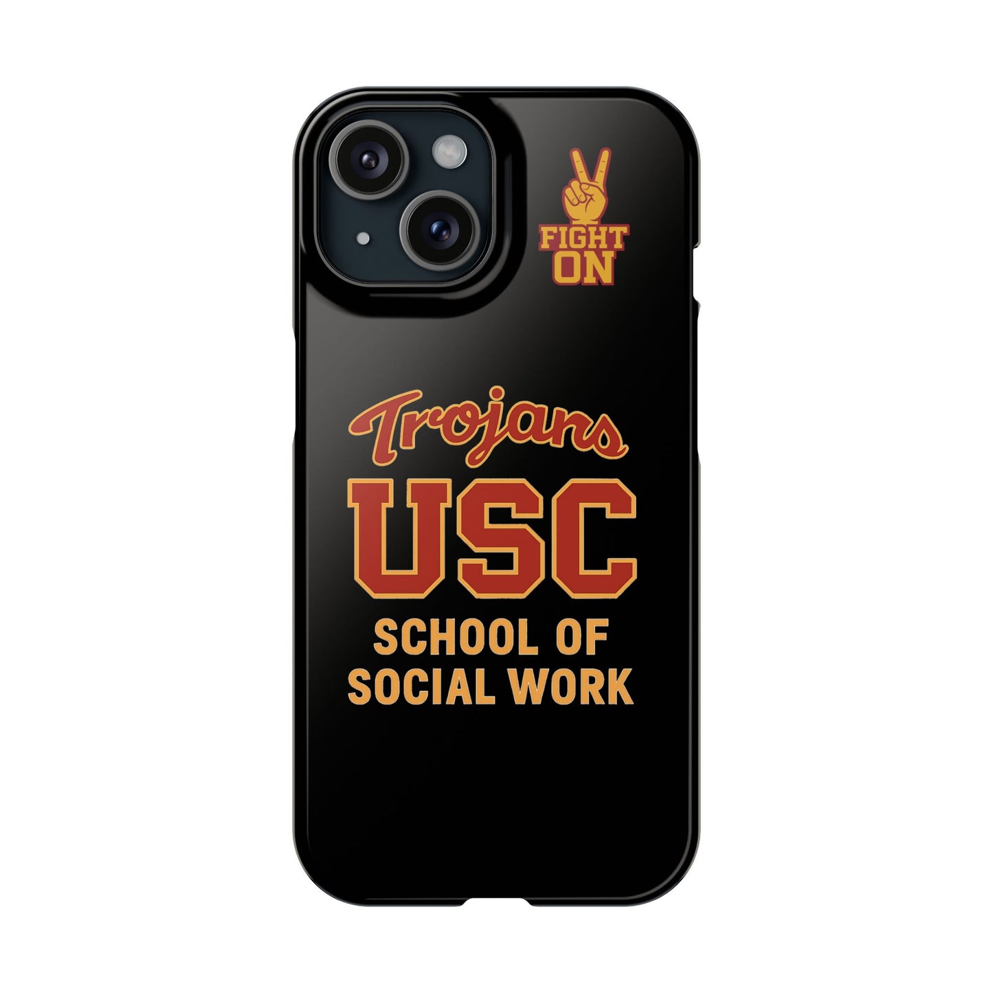 USC Trojans Slim I-Phone Case - School of Social Work (Black)