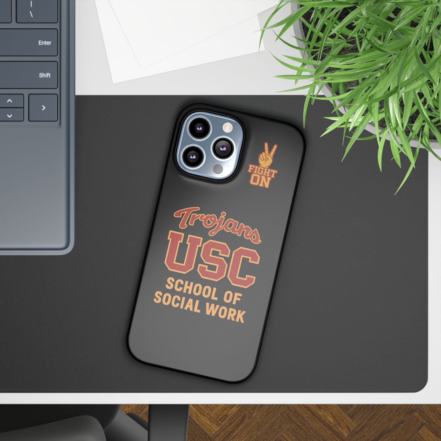 USC Trojans Slim I-Phone Case - School of Social Work (Black)