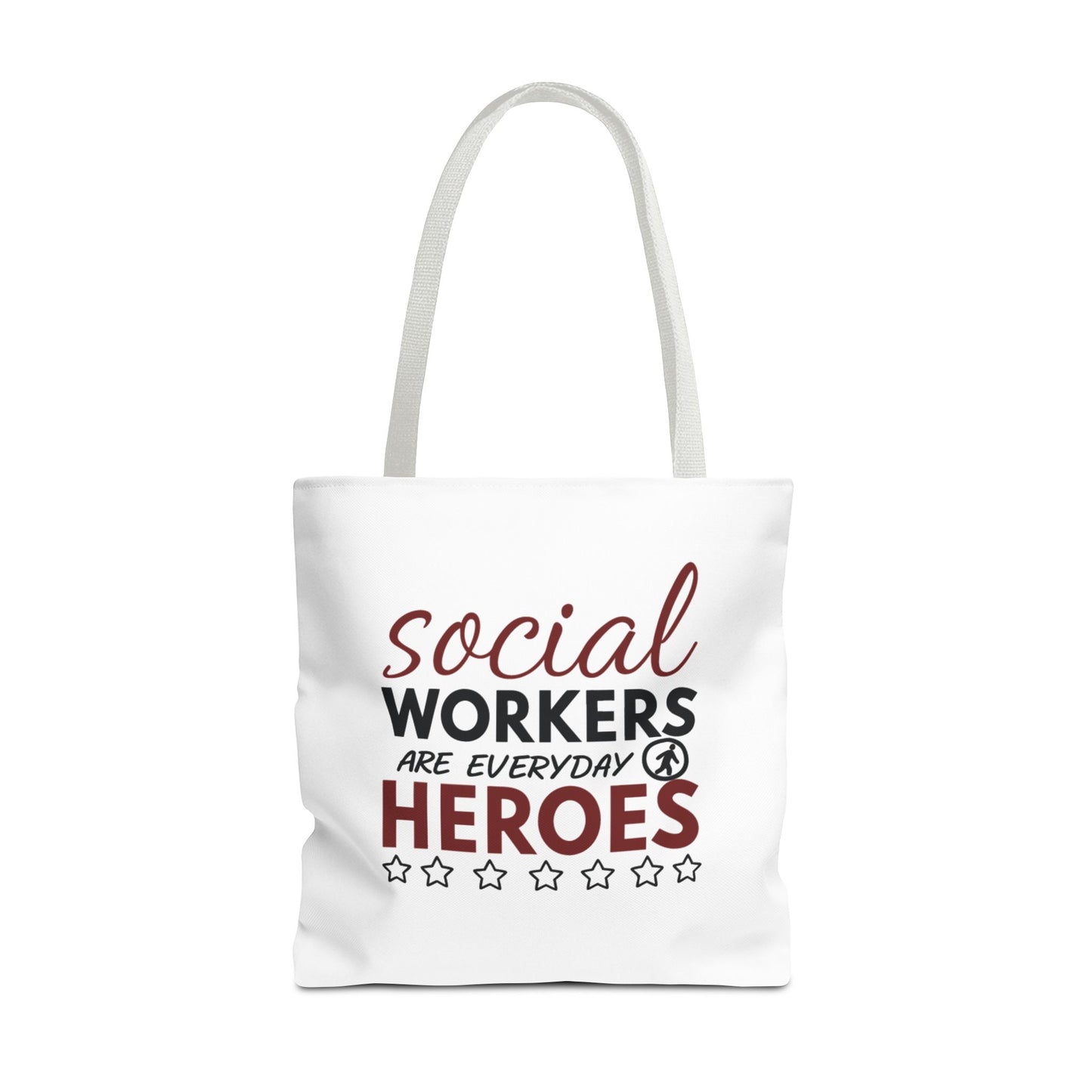 Social Worker Tote Bag — "Social Workers Are Everyday Heroes" / "Social Worker Change the World" Reusable Gift