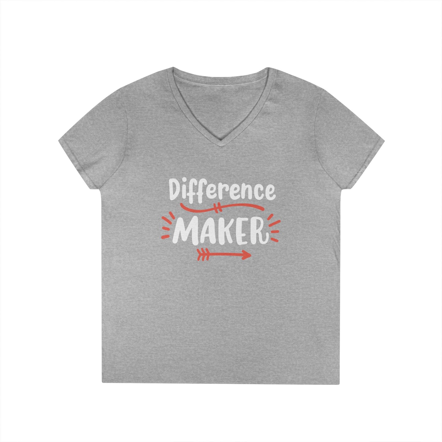 Difference Maker V-Neck Tee — Inspirational Ladies' T-Shirt