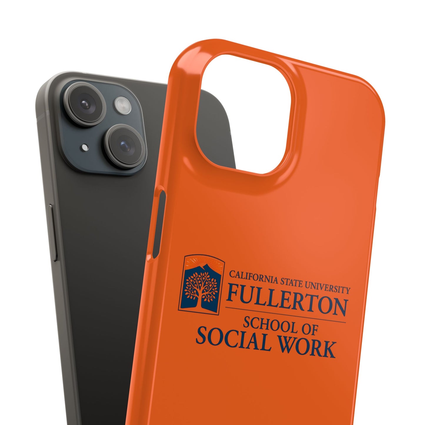 Cal State Fullerton University - Slim I-Phone Case - School of Social Work (Orange)