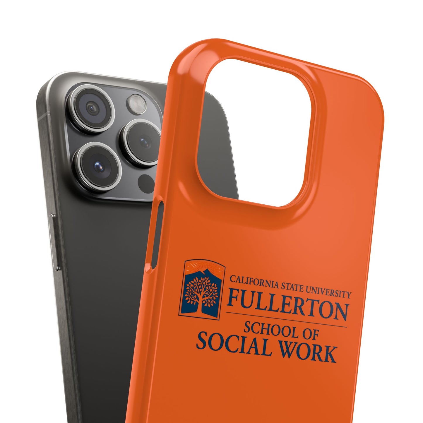 Cal State Fullerton University - Slim I-Phone Case - School of Social Work (Orange)