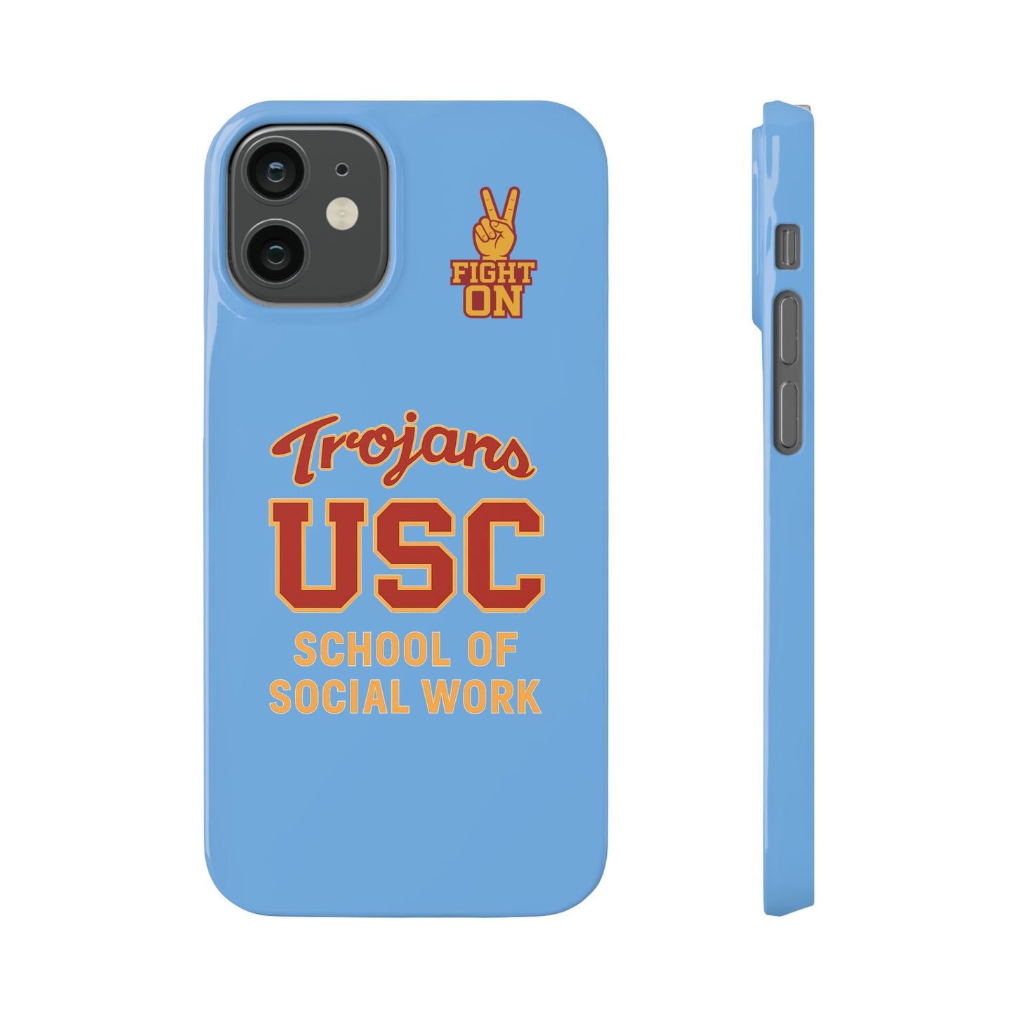 USC Trojans Slim I-Phone Case - School of Social Work (Light Blue)