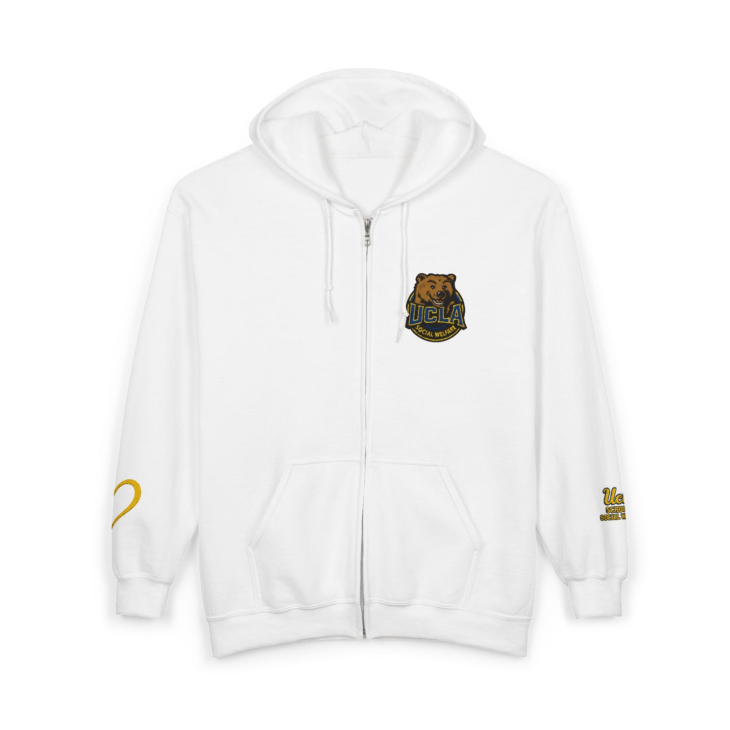 UCLA School of Social Welfare -Unisex Heavy Blend™ Full Zip Hooded Sweatshirt - Ultimate Comfort for Fans