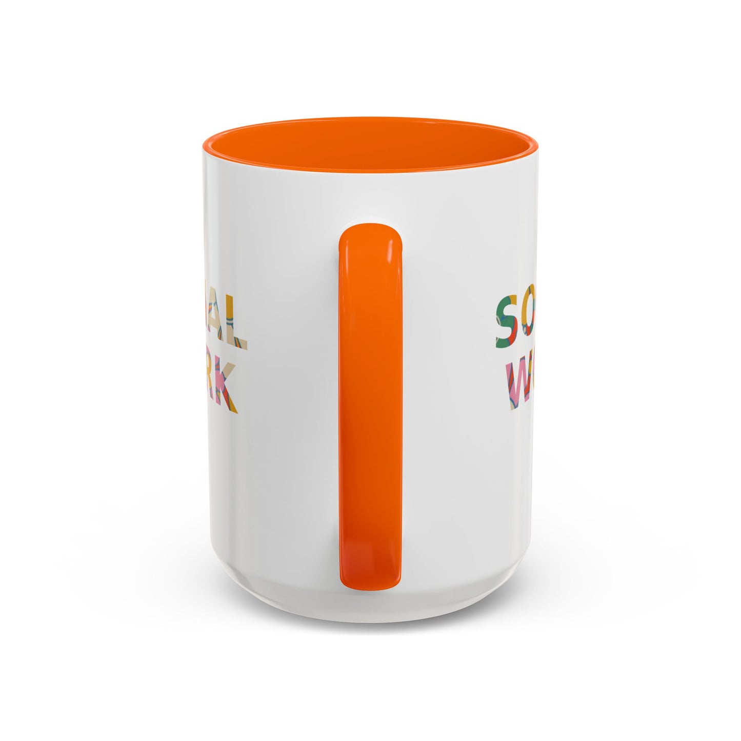 Social Work "Flower Letters" -Accent Mug - 15oz