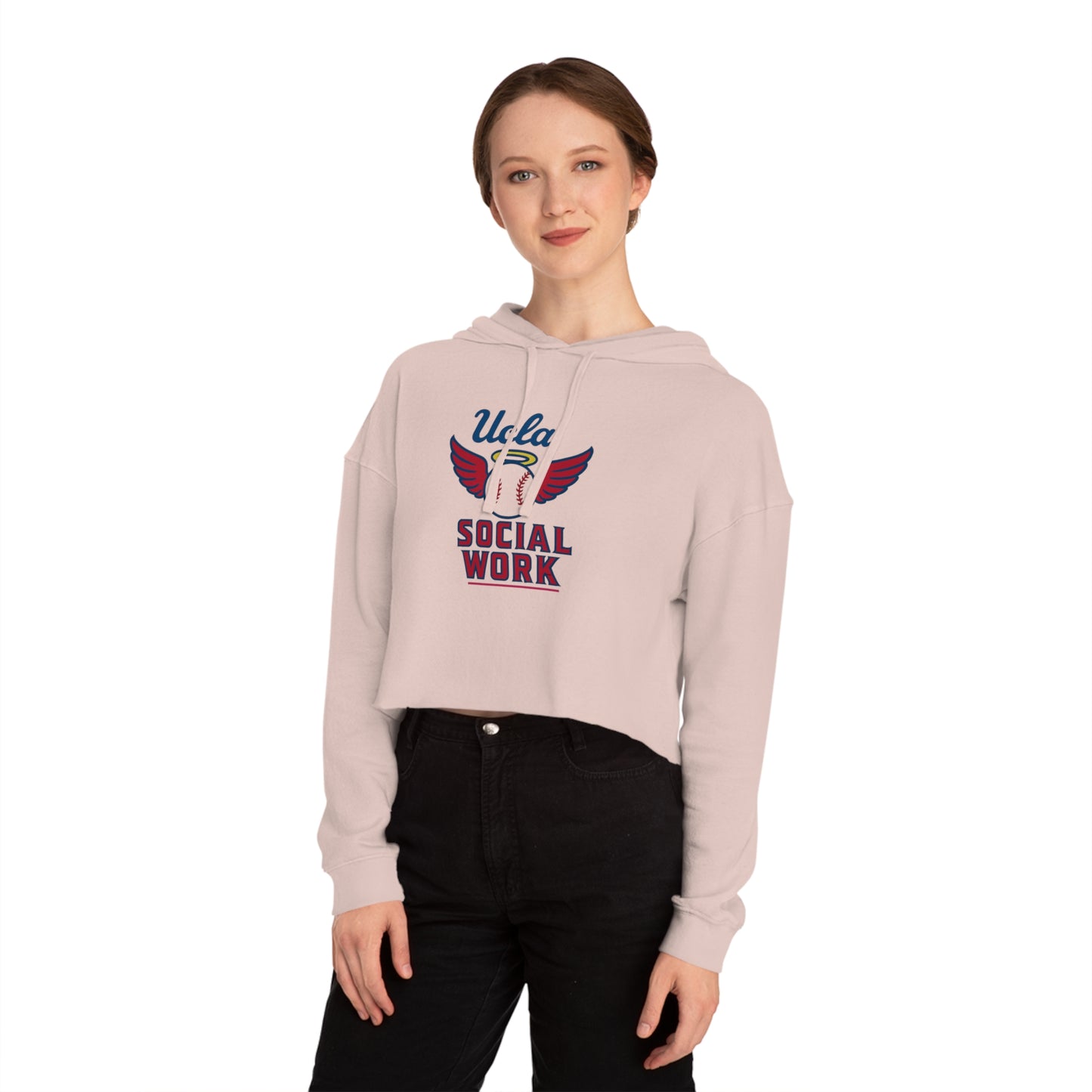 UCLA Social Work Women's Cropped Hooded Sweatshirt
