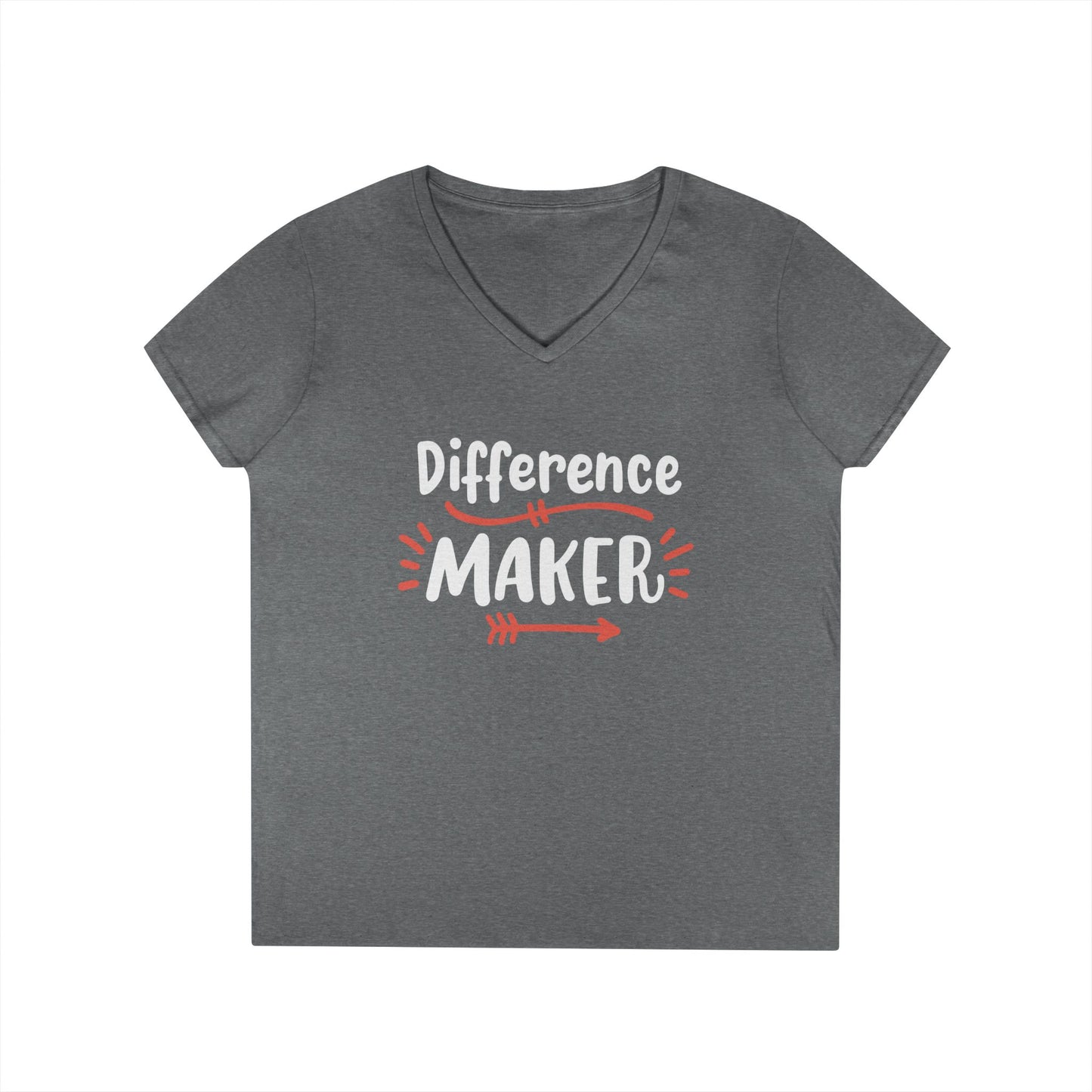 Difference Maker V-Neck Tee — Inspirational Ladies' T-Shirt