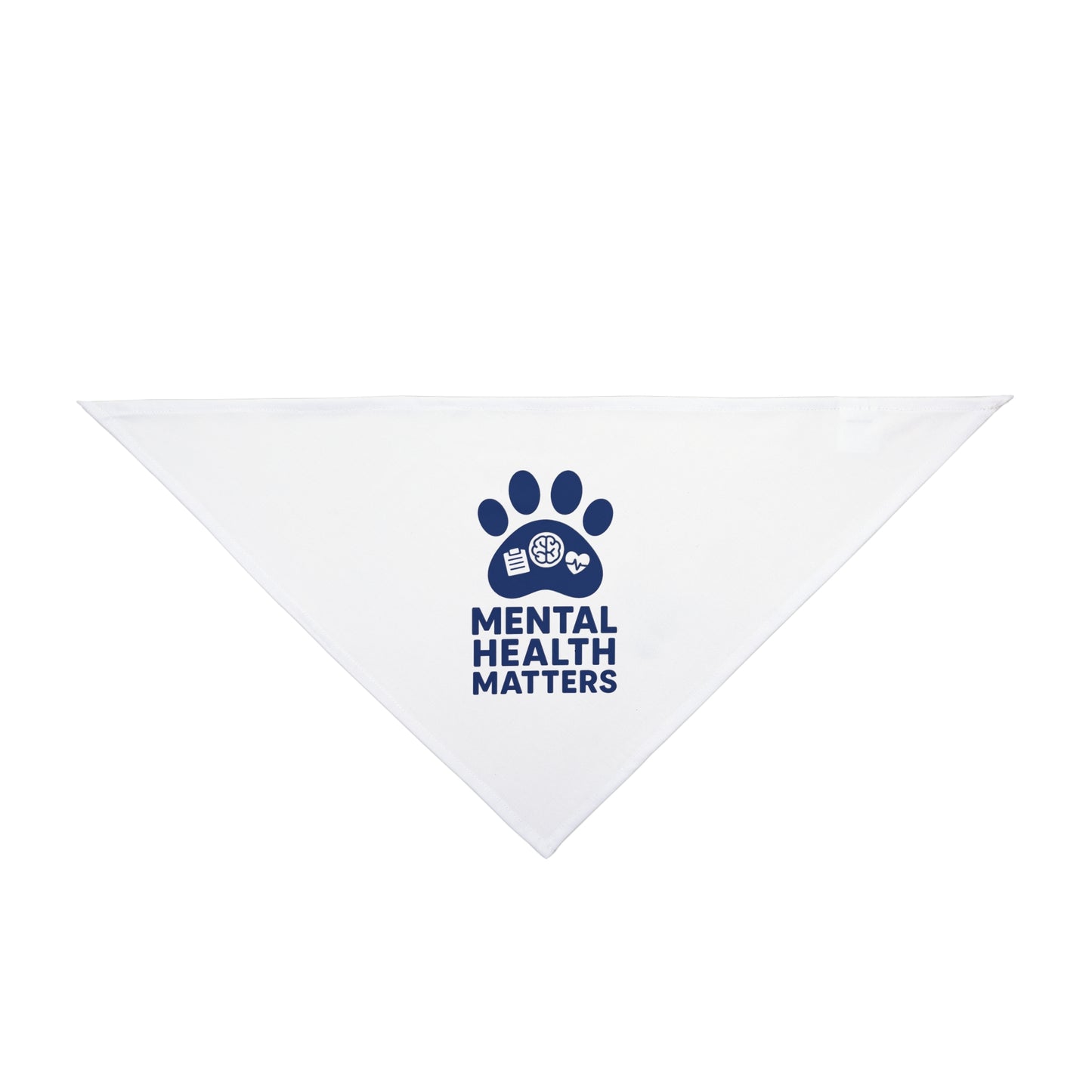 Mental Health Matters Pet Bandana - Paw Print Awareness Scarf for Dogs & Cats