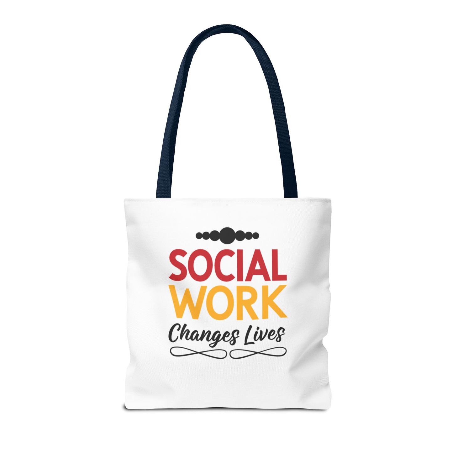 Social Worker Tote Bag — Inspirational "Social Workers Inspire Change" Two Side Design