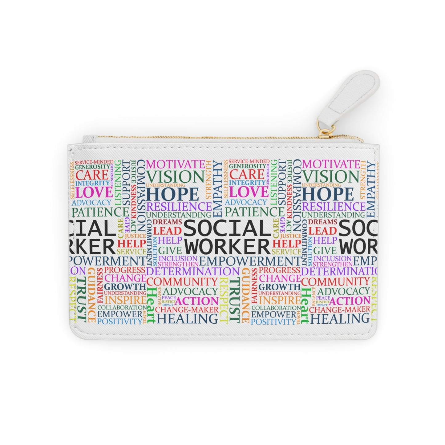 Social Worker Mini Clutch Bag — Inspirational Community Advocate Wristlet