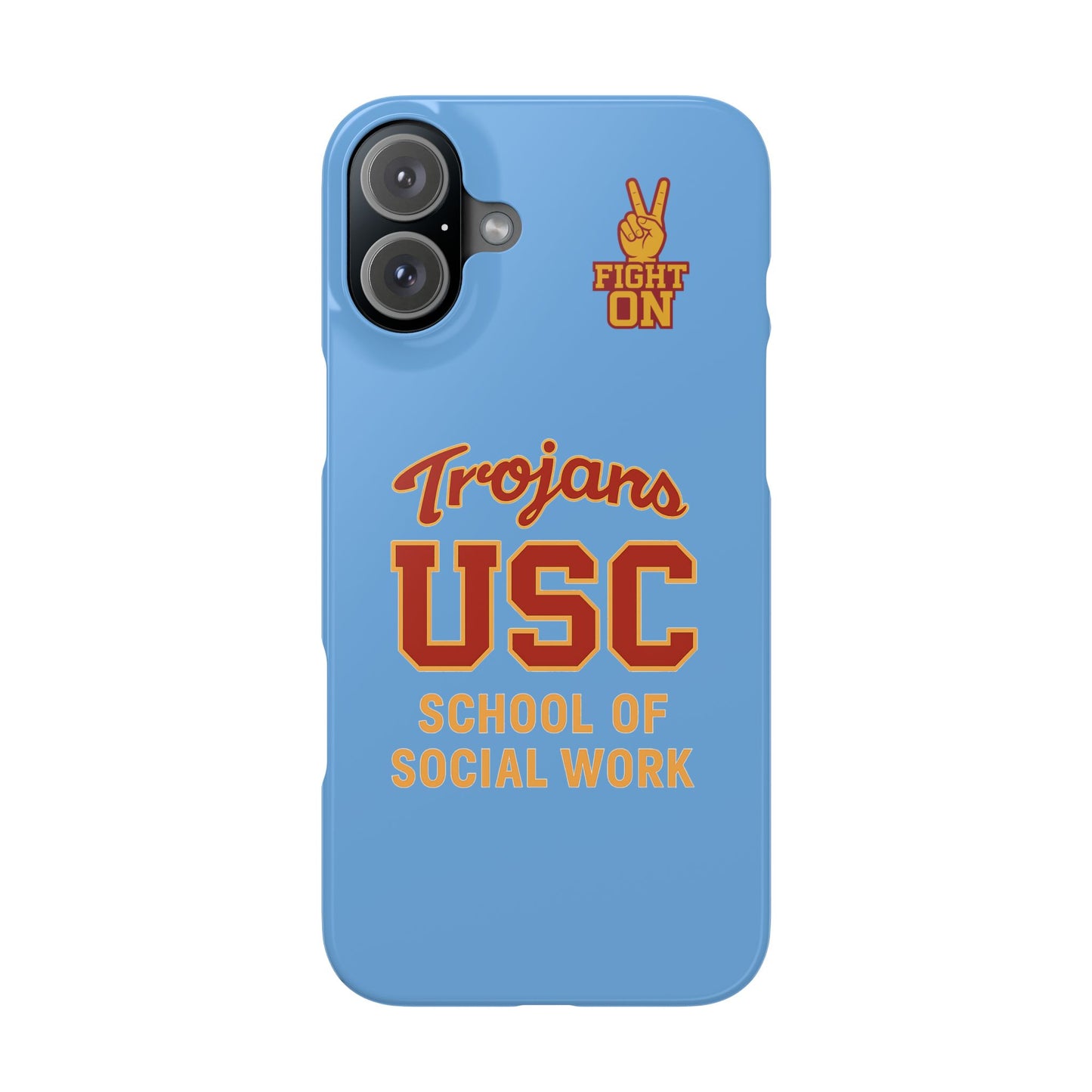 USC Trojans Slim I-Phone Case - School of Social Work (Light Blue)