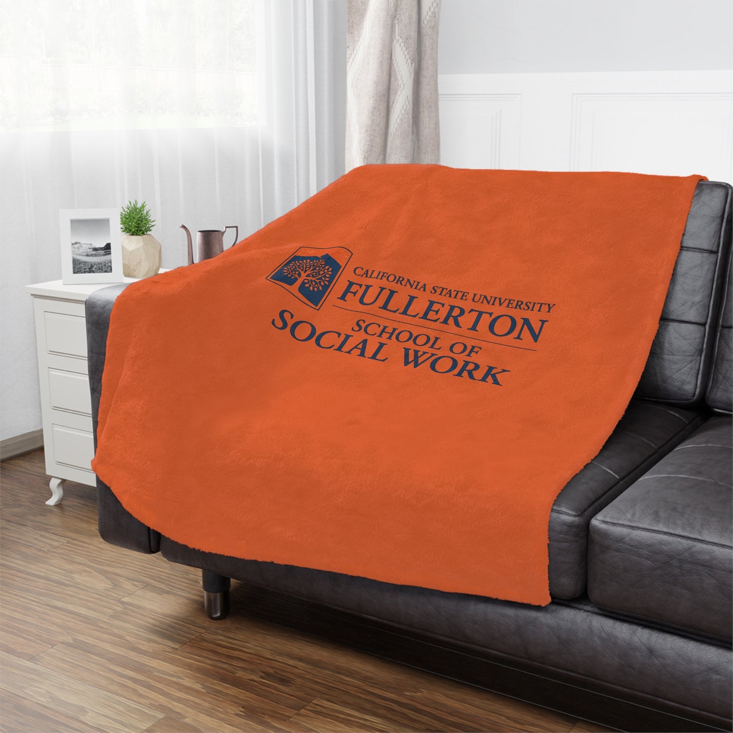 CSU Fullerton - School of Social Work Mini Blanket - Great for your office chair or your couch at home!