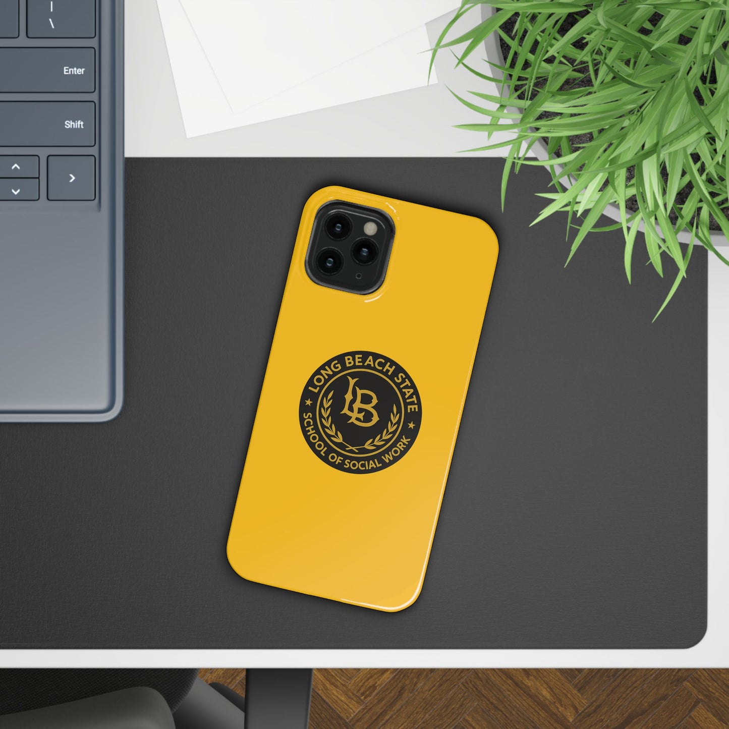 Long Beach State University - Slim I-Phone Case - School of Social Work (Yellow)