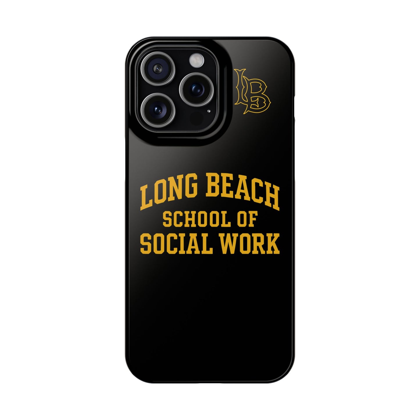 Long Beach State University - Slim I-Phone Case - School of Social Work (Black)
