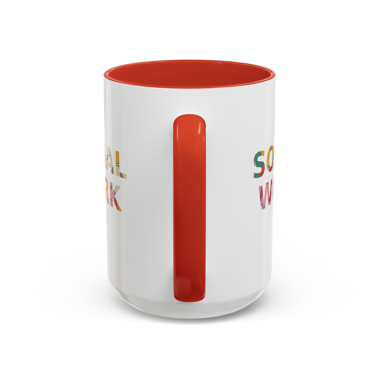 Social Work "Flower Letters" -Accent Mug - 15oz