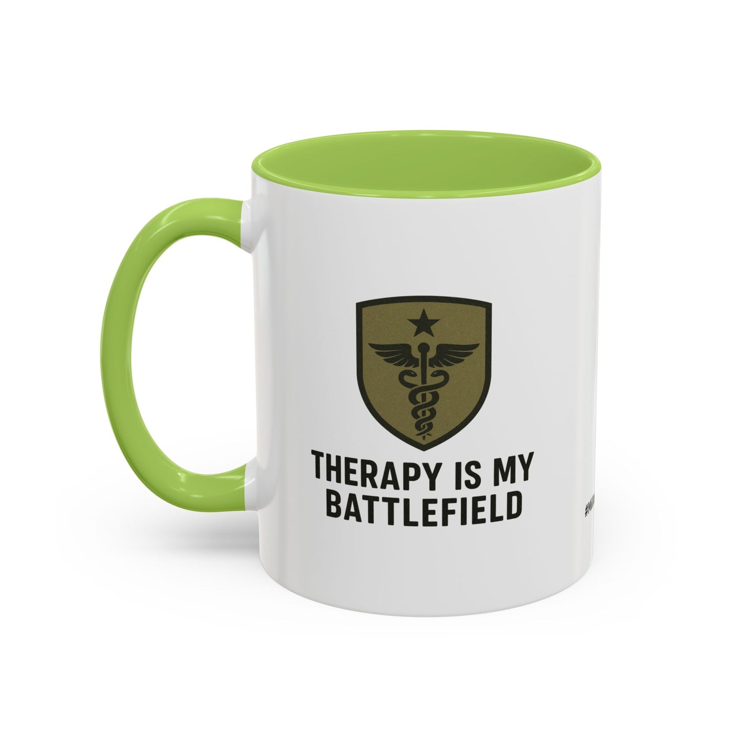 Military Social Work -Empowering Coffee Mug - "Therapy is My Battlefield" - Perfect Gift for Advocates and Supporters