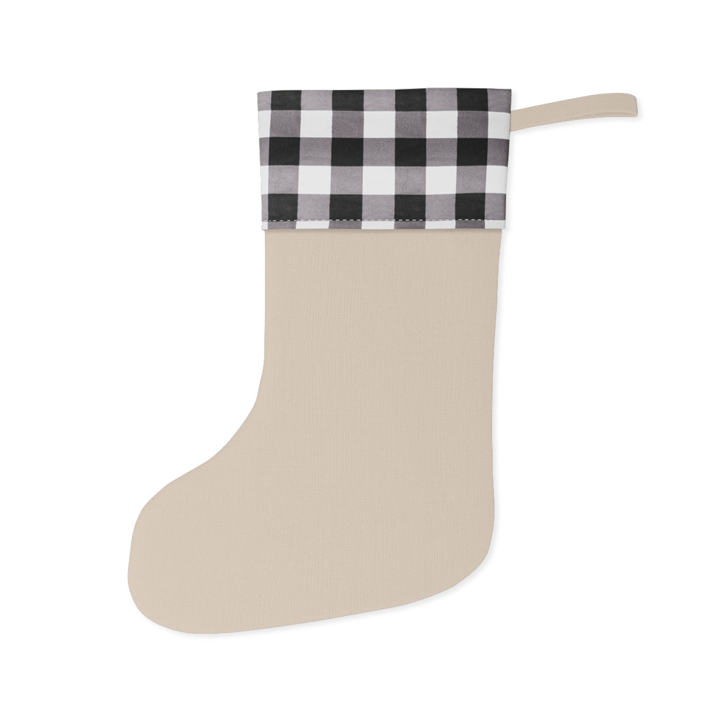 Green Buffalo Plaid Christmas Stocking – "Santa's Favorite School Social Worker"