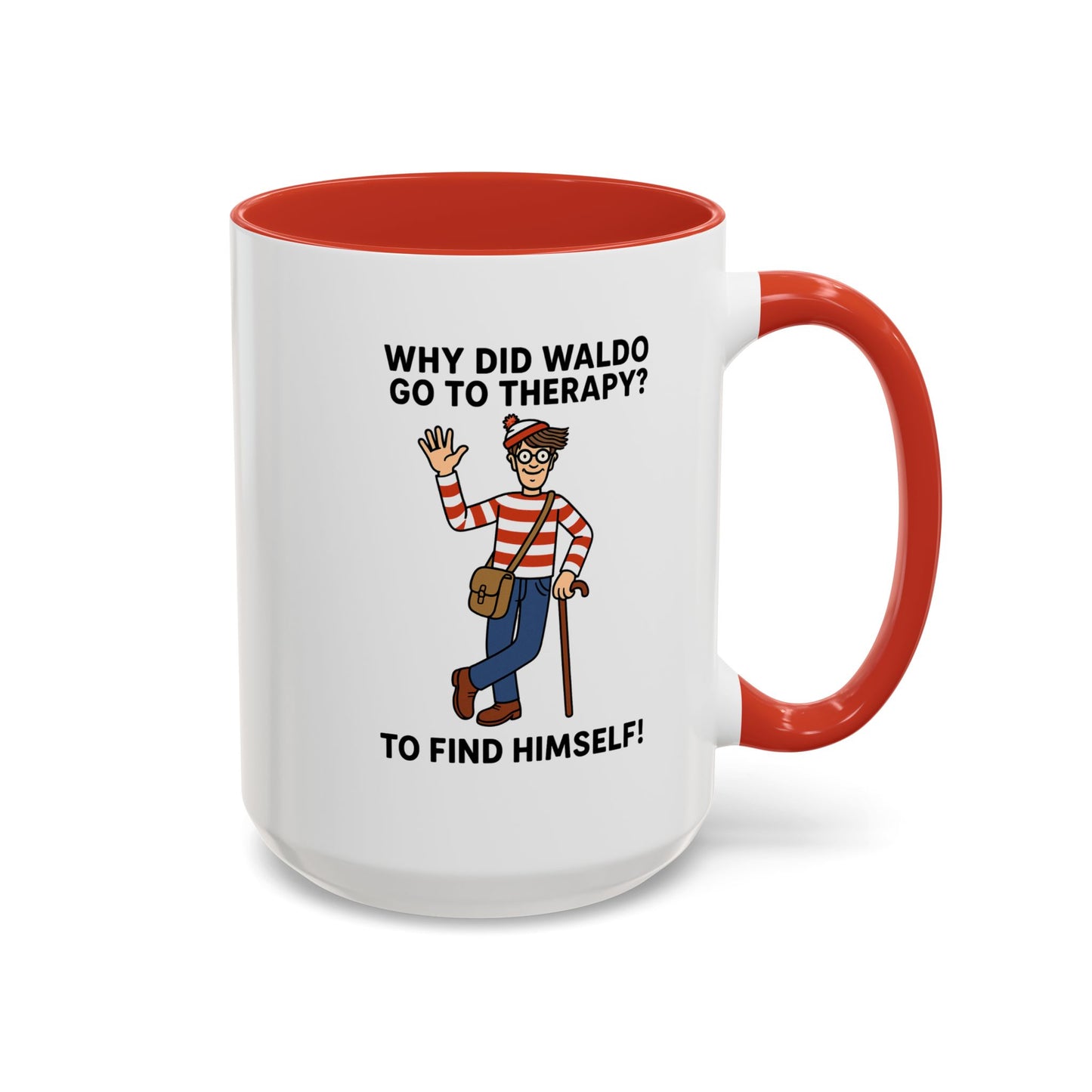 Waldo Therapy Accent Coffee Mug - Fun & Whimsical Drinkware for Coffee Lovers
