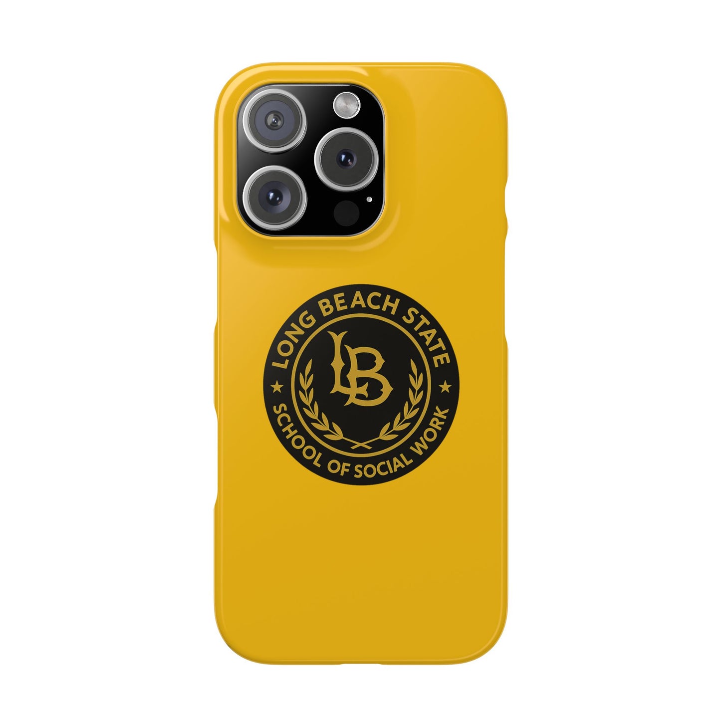 Long Beach State University - Slim I-Phone Case - School of Social Work (Yellow)