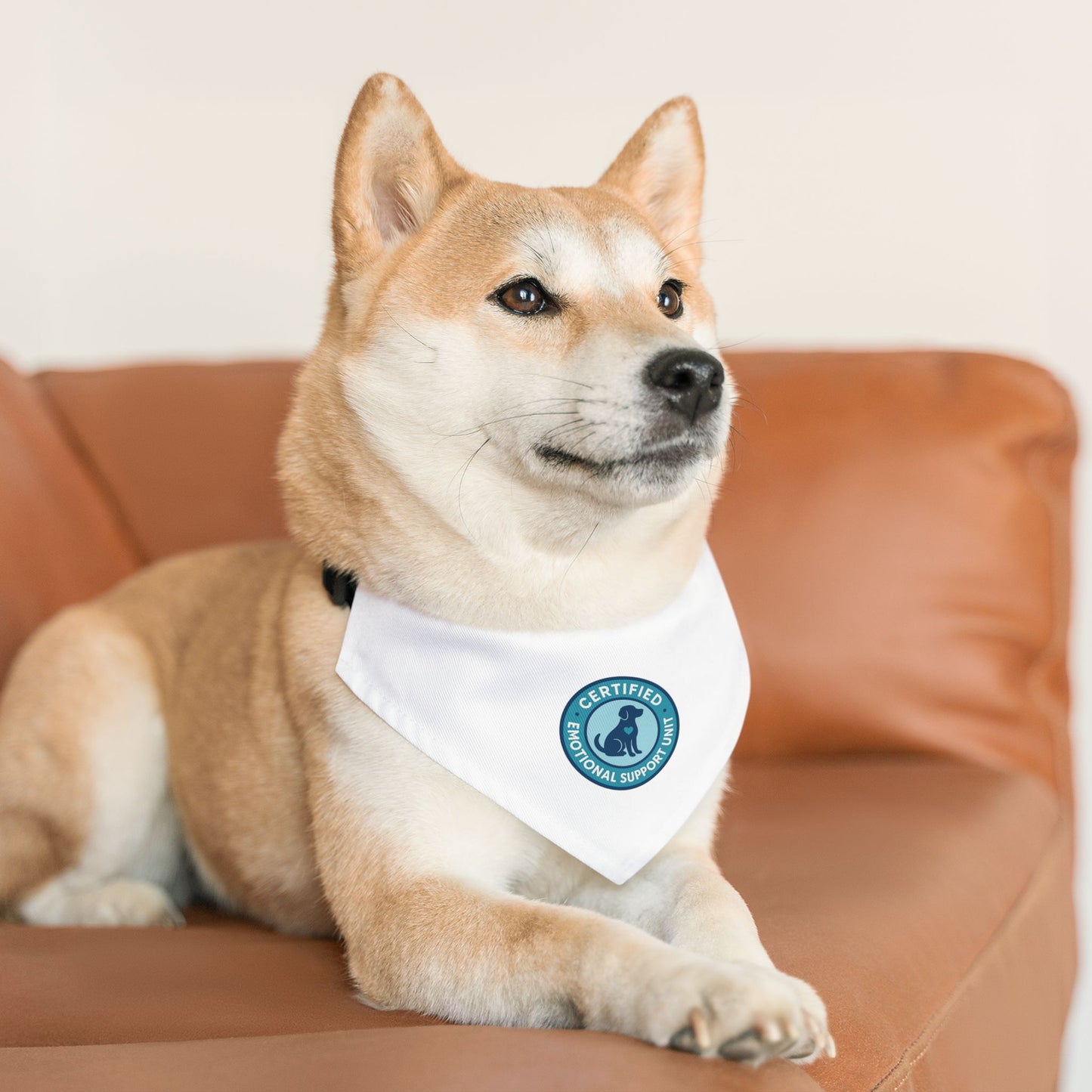 Pet Bandana Collar "Certified Emotional Support Unit"
