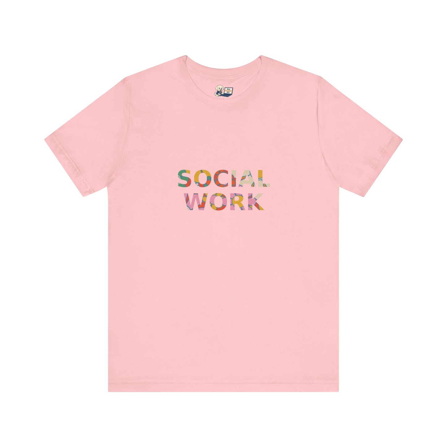 Social Work "Flower Letters" Unisex Jersey Tee - Fun & Quirky Design for Everyday Heroes