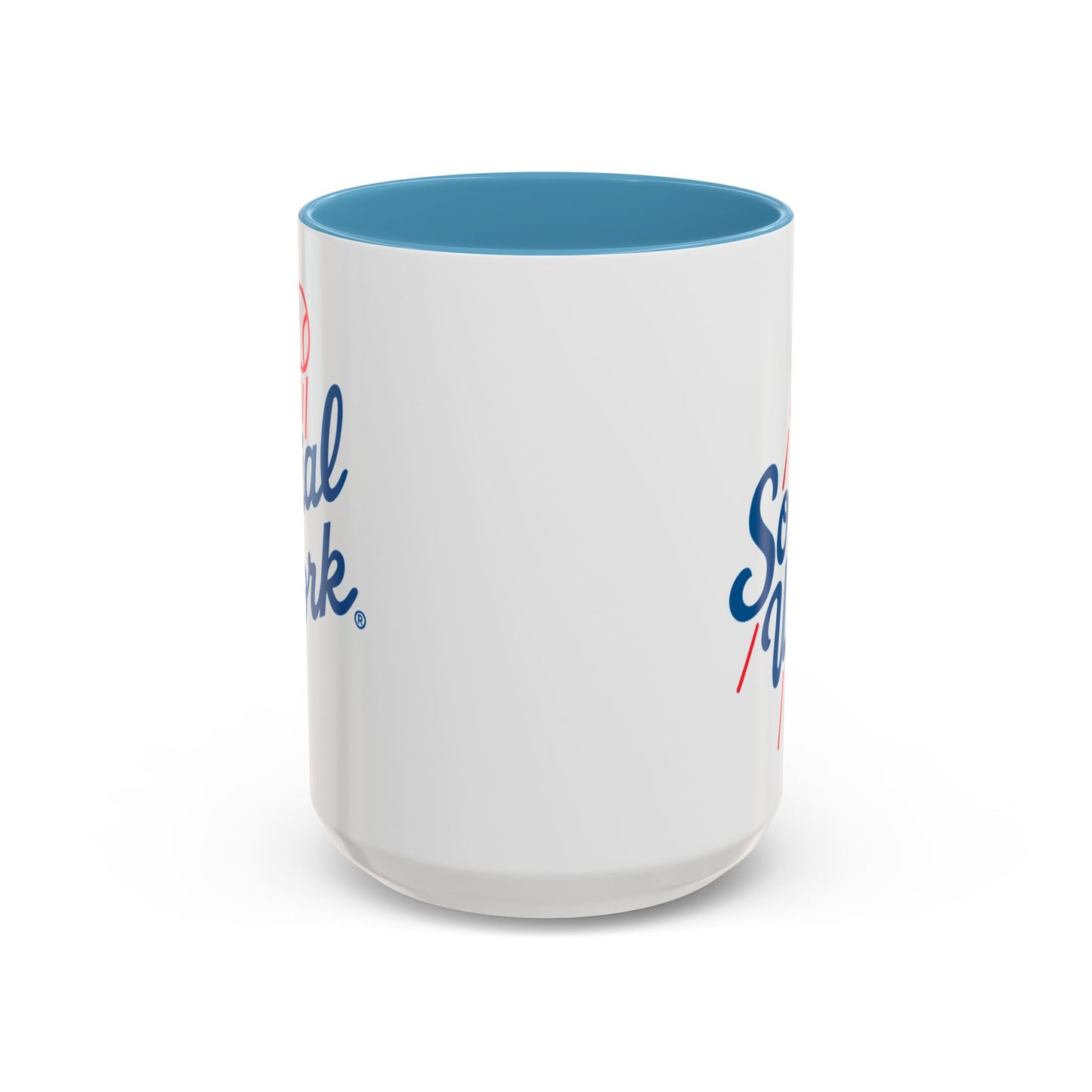 Social Work Baseball Coffee Mug — Retro Script Accent 15oz