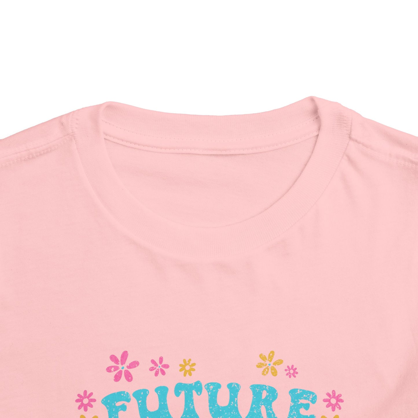 Toddler Tee - "Future Social Worker" Colorful Floral Graphic