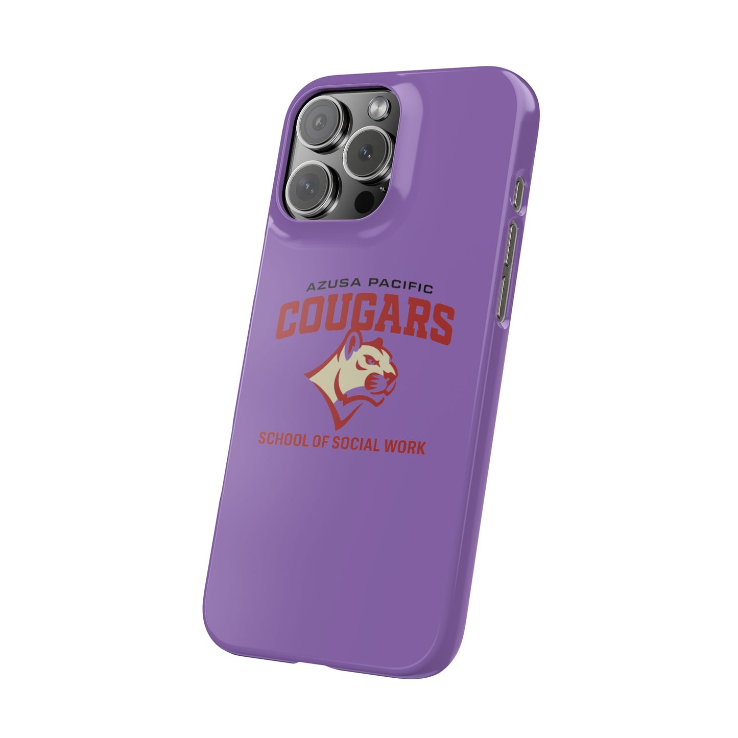 Azuza Pacific University - Slim I-Phone Case - School of Social Work (Light Purple)