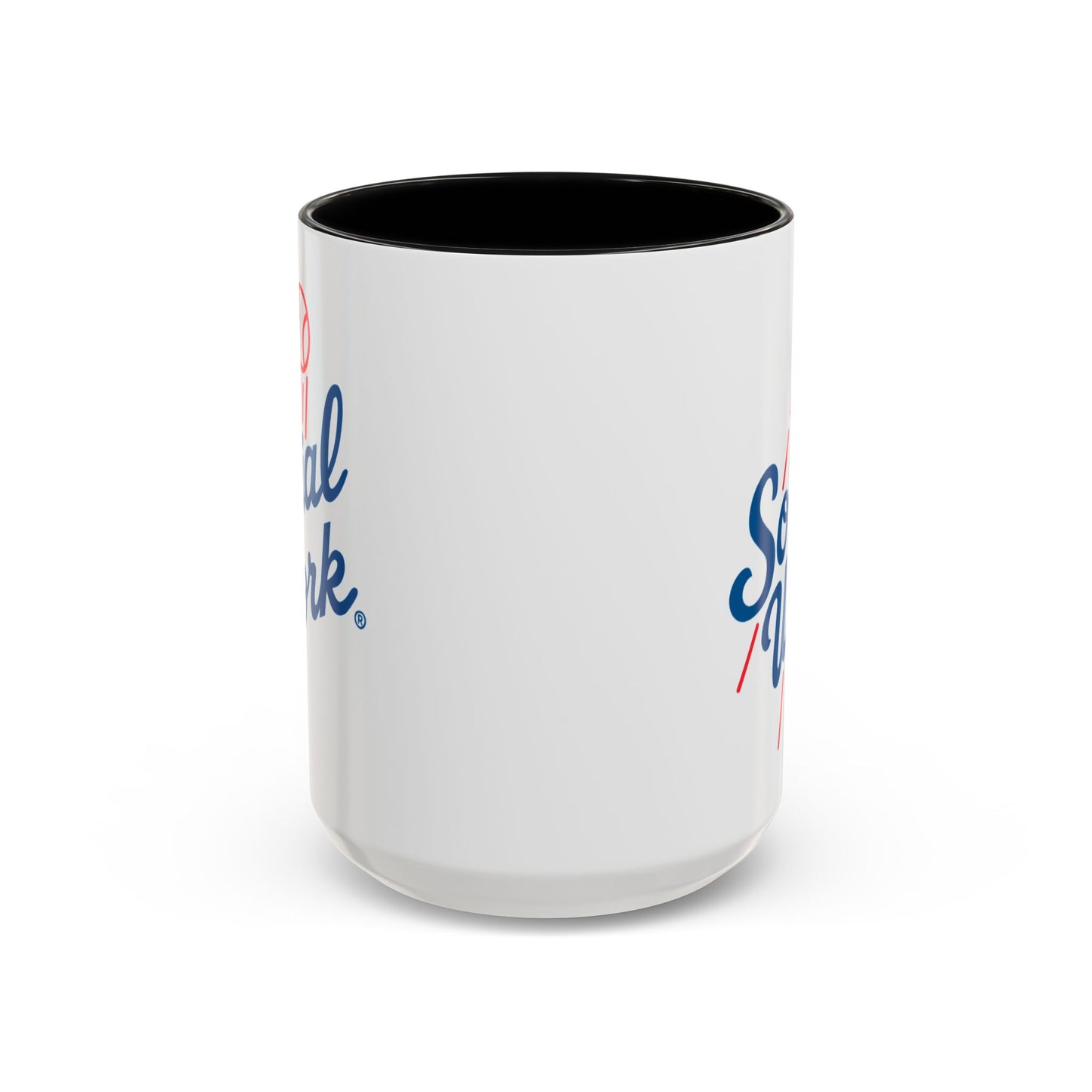 Social Work Baseball Coffee Mug — Retro Script Accent 15oz