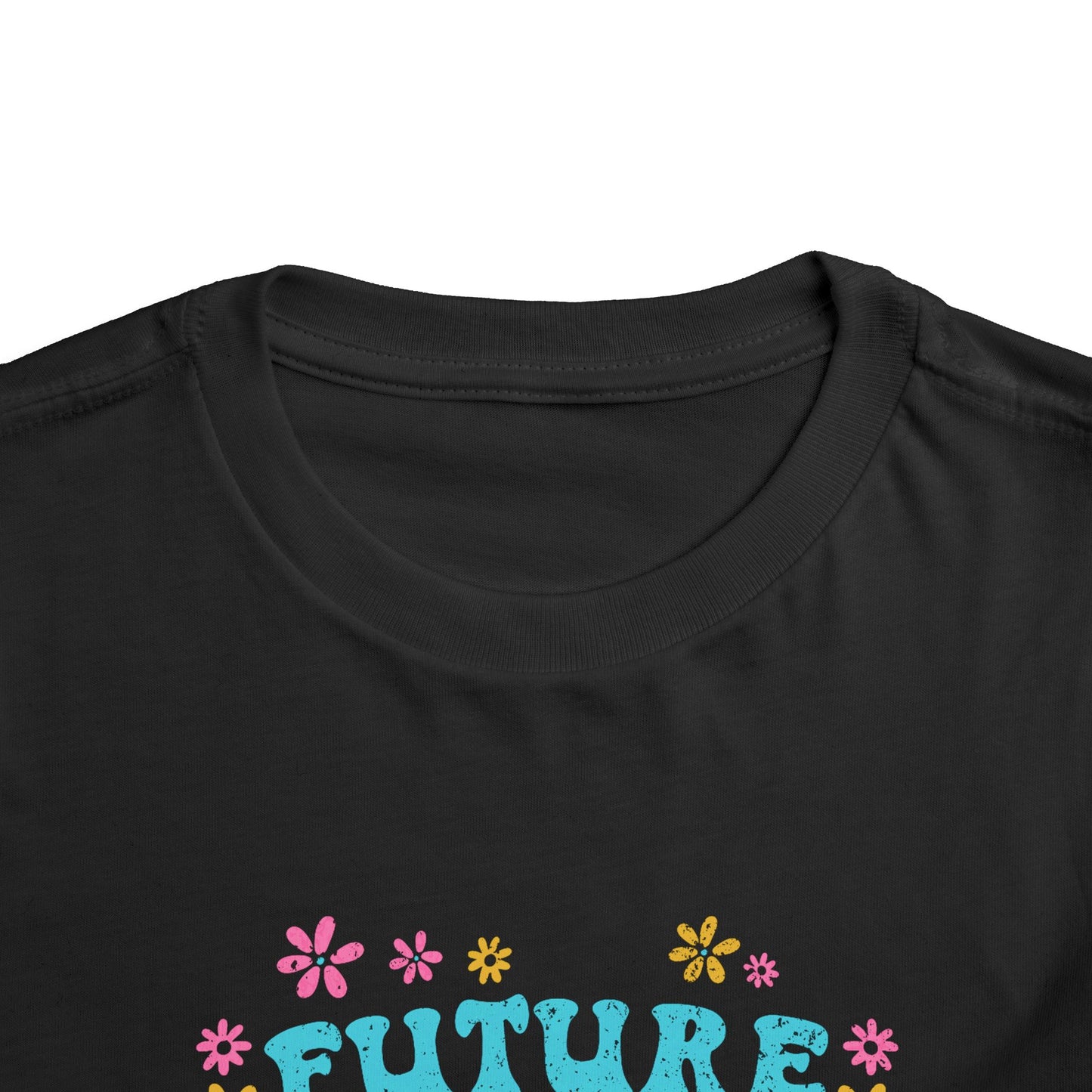 Toddler Tee - "Future Social Worker" Colorful Floral Graphic
