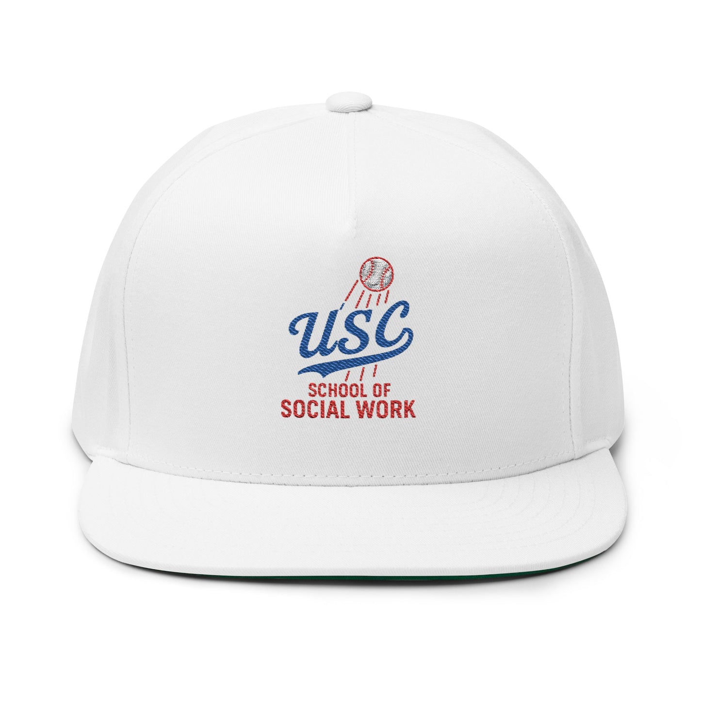 USC School of Social Work Embroidered Flat Bill Cap