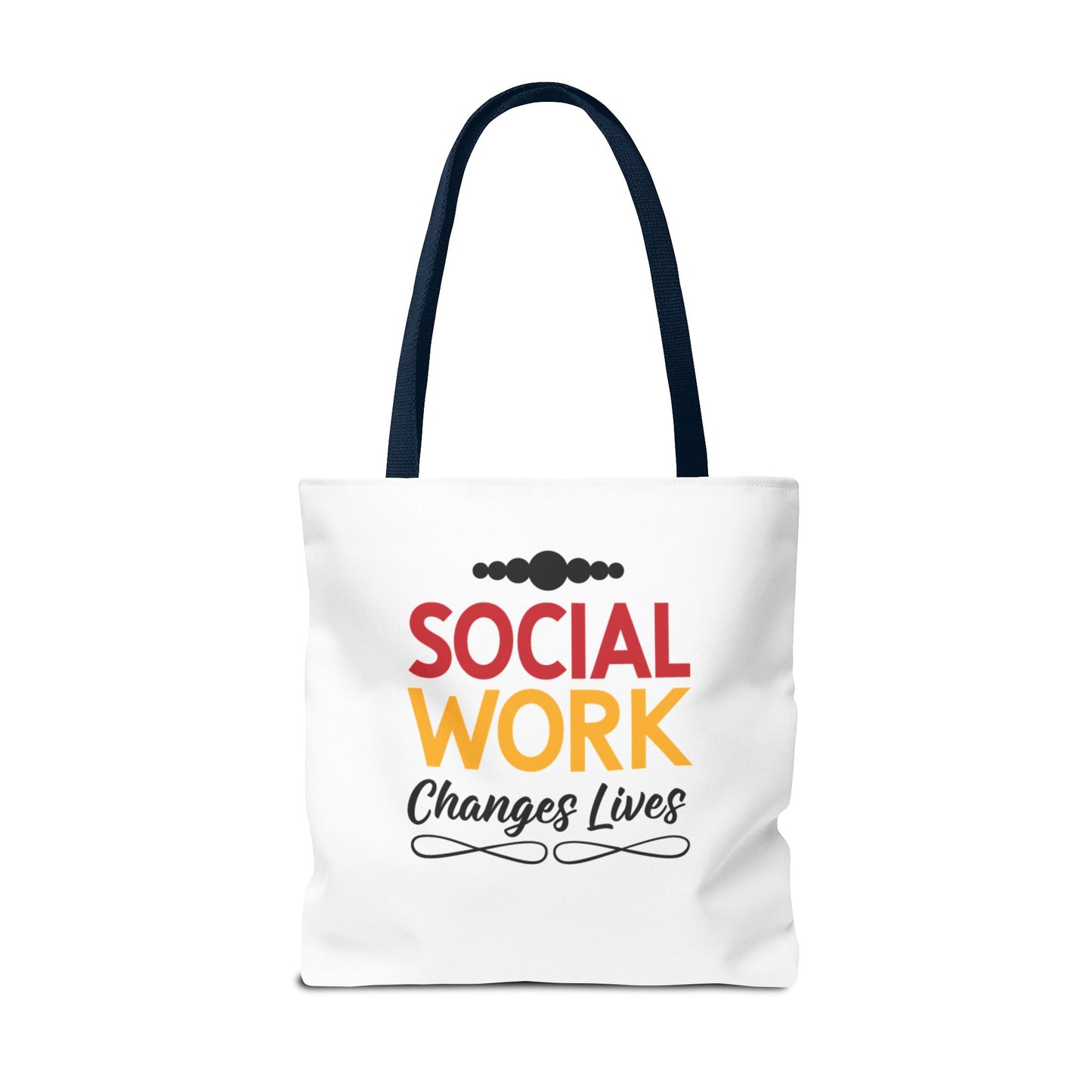 Social Worker Tote Bag — Inspirational "Social Workers Inspire Change" Two Side Design