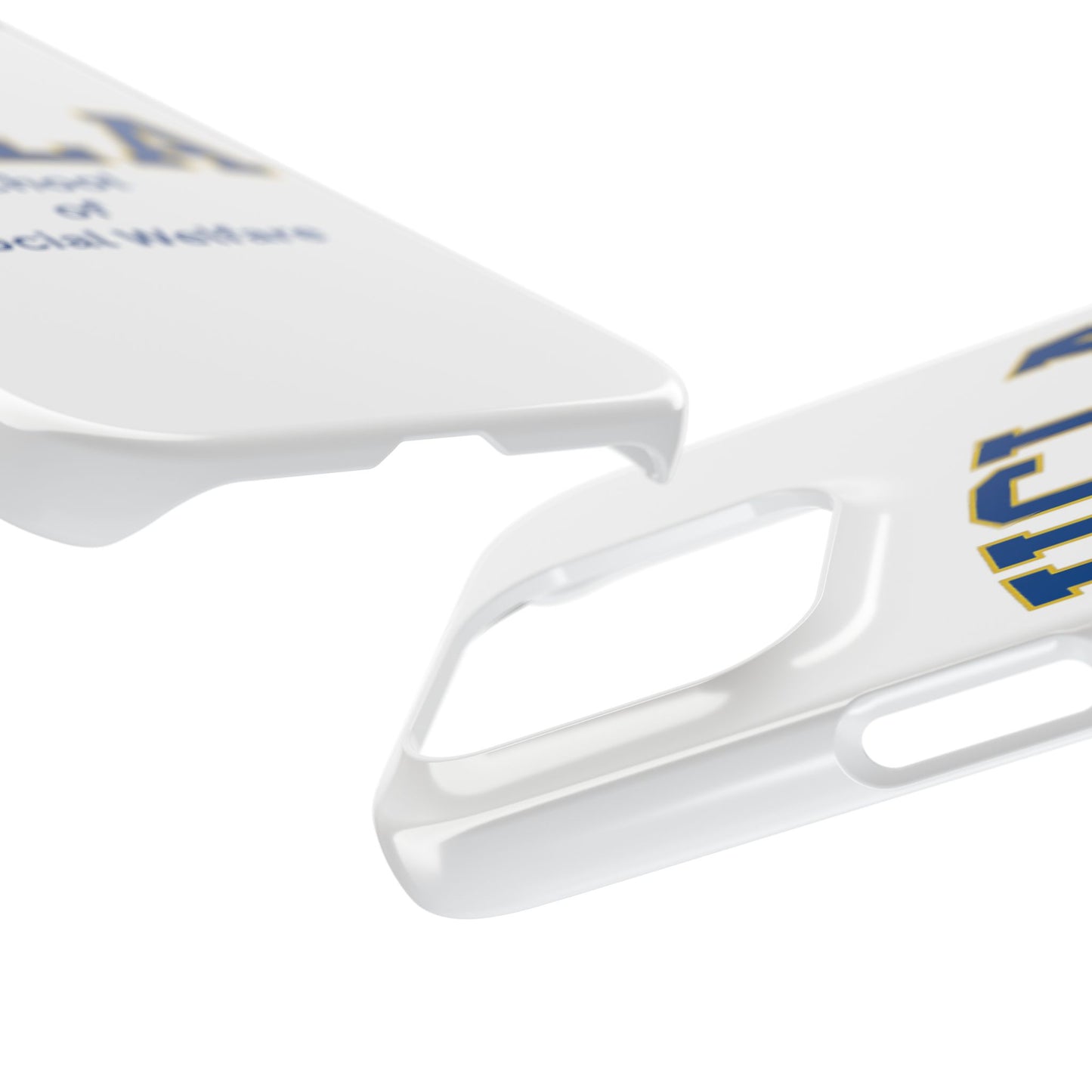 UCLA Slim I-Phone Case - School of Social Welfare-Text Logo (White)