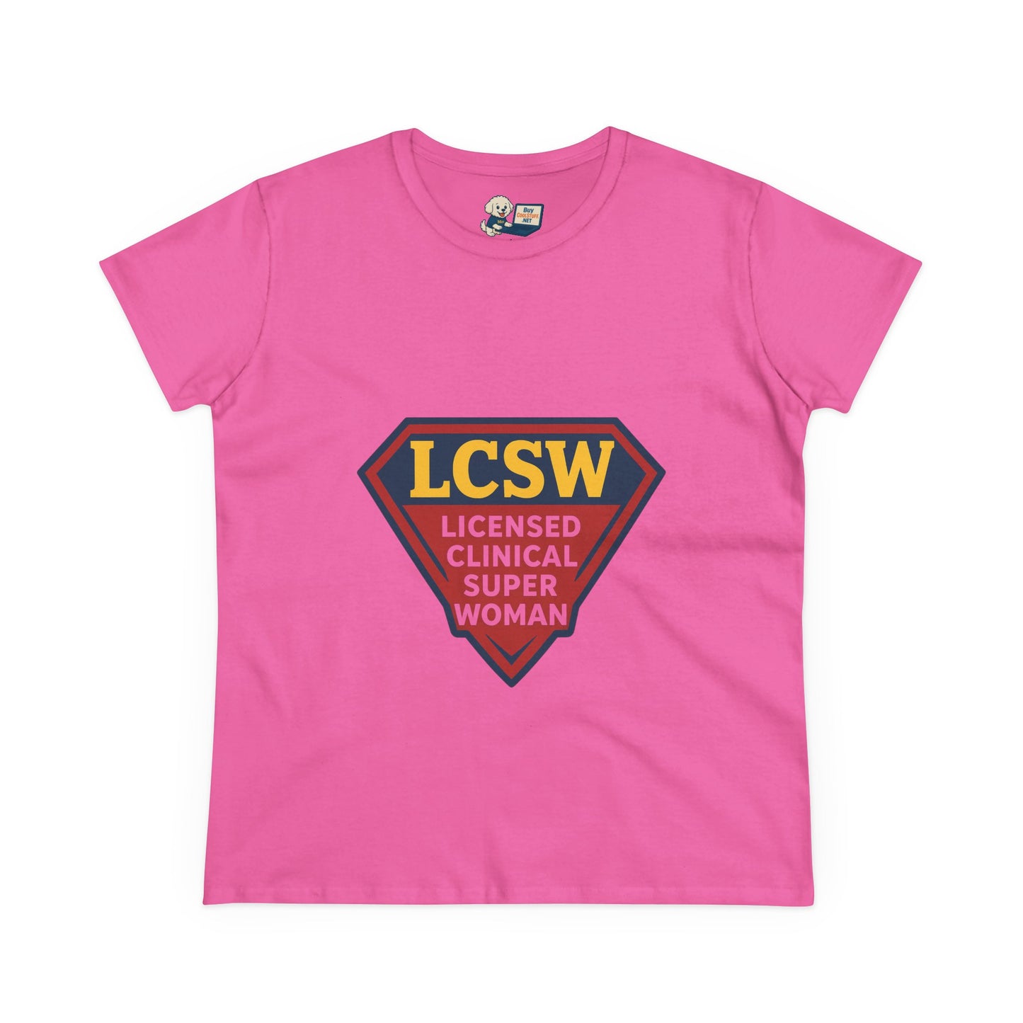 LCSW = Licensed Clinical Super Woman Tee – Saving the World, One Session at a Time Women's Midweight Cotton T-Shirt - Social Work