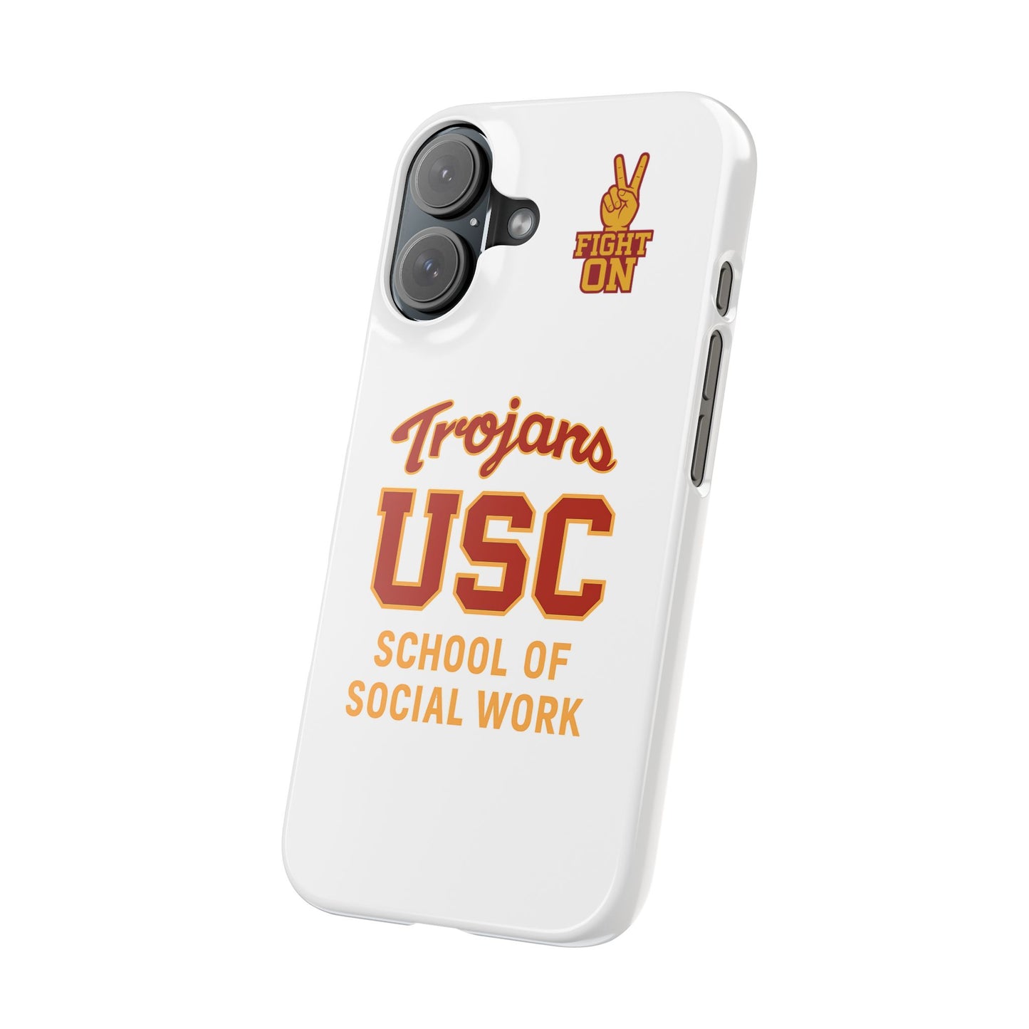 USC Trojans Slim I-Phone Case - School of Social Work (White)