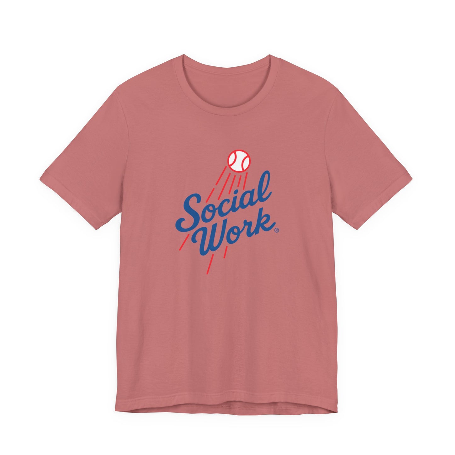 Social Work Vintage Baseball Tee – “Social Work” Script Graphic T‑Shirt