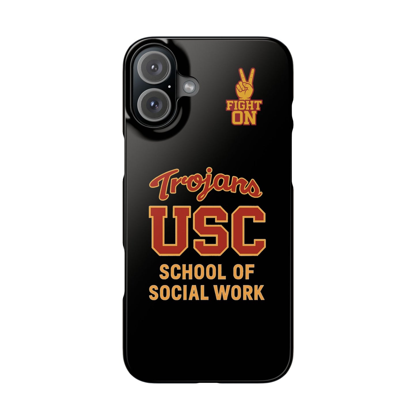 USC Trojans Slim I-Phone Case - School of Social Work (Black)