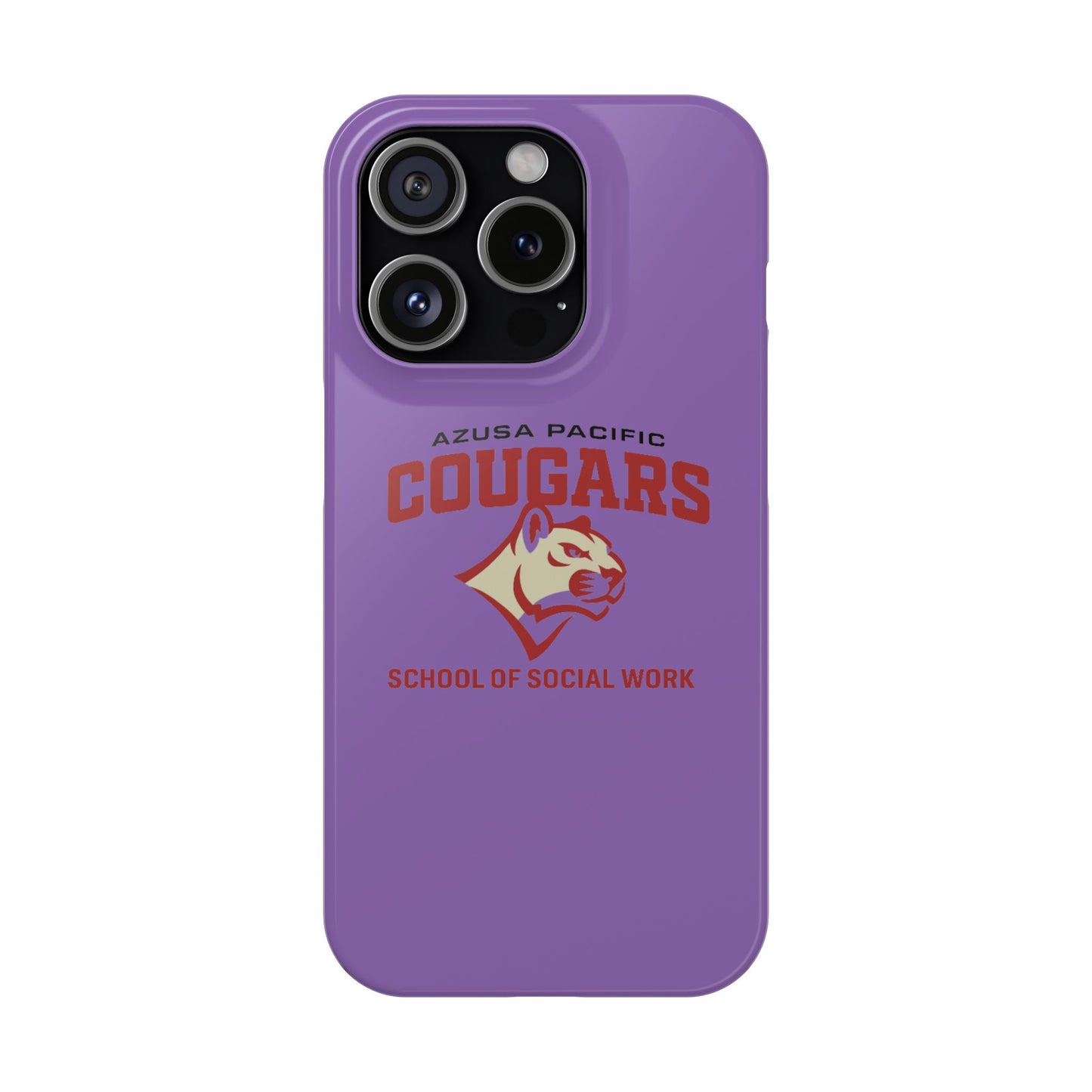 Azuza Pacific University - Slim I-Phone Case - School of Social Work (Light Purple)
