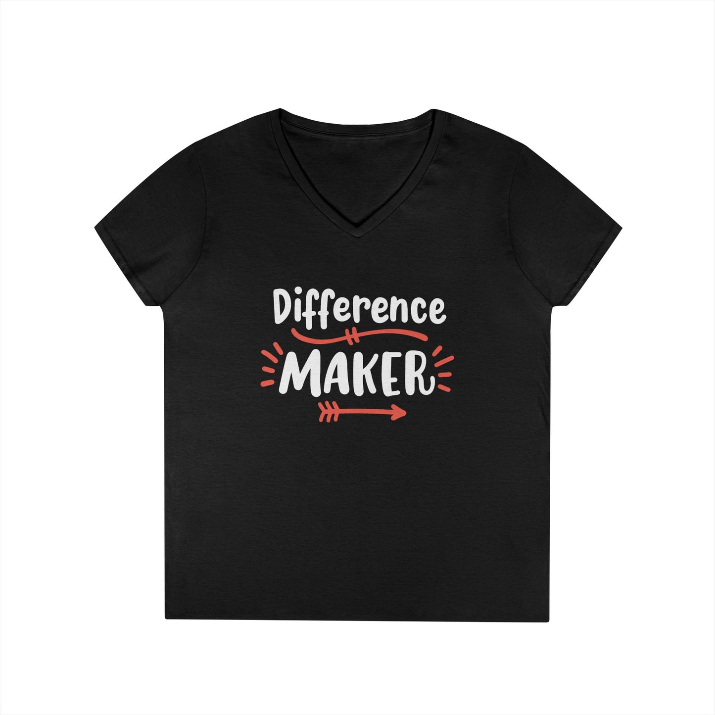 Difference Maker V-Neck Tee — Inspirational Ladies' T-Shirt