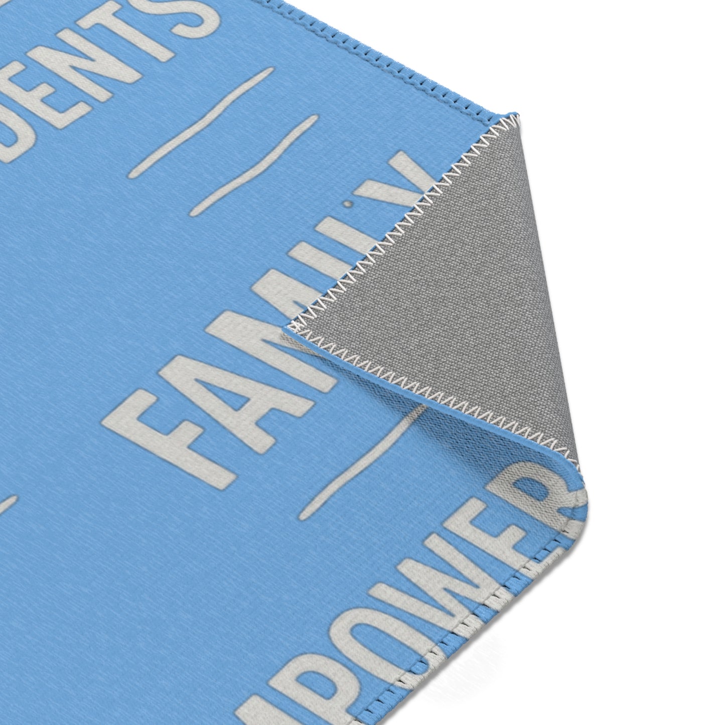 School Social Work Inspirational Area Rug - Baby Blue With Logo