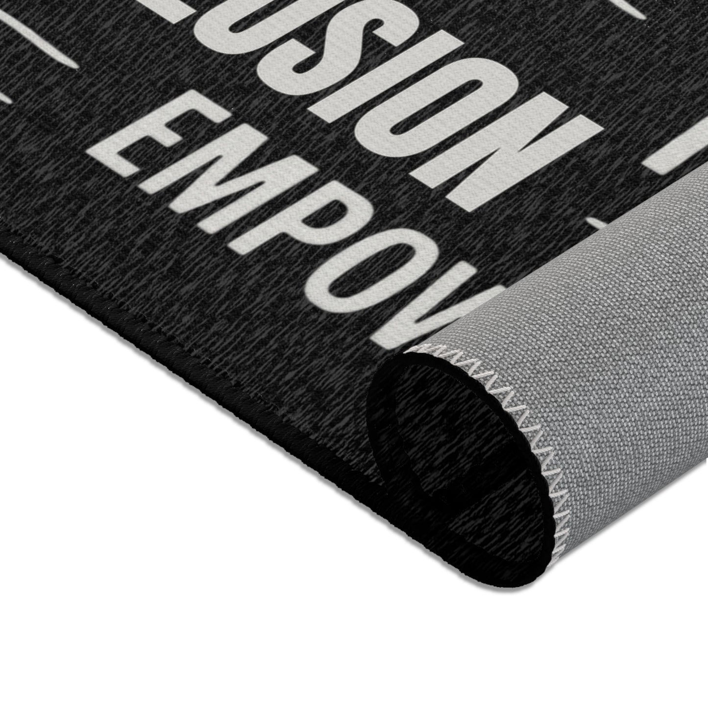 School Social Work Inspirational Area Rug - Black