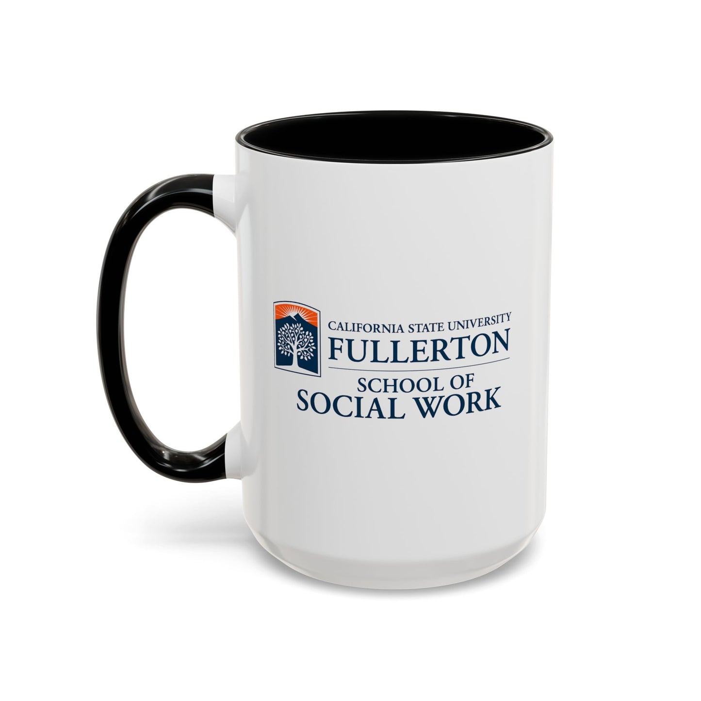 Fullerton School of Social Work Customized Accent Coffee Mug - 15oz